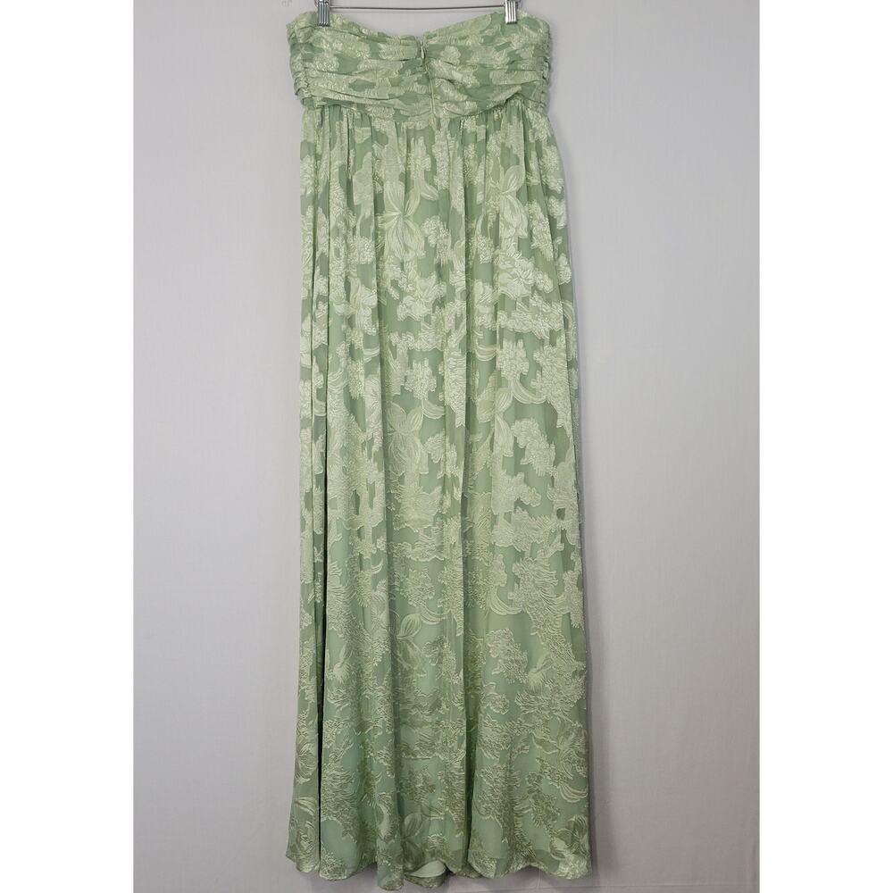 Lulus Danalia Sage Floral Burnout Strapless Maxi Dress size M Wedding Fairy New - Picture 6 of 9